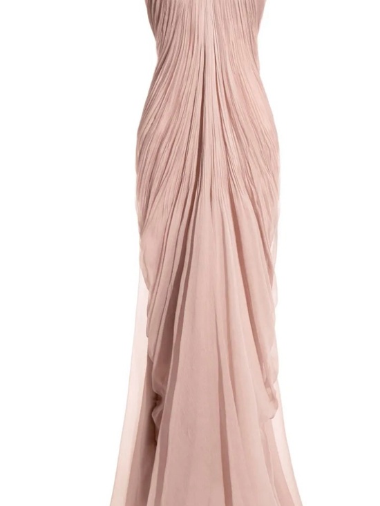 Maria Lucia Hohan Other - Elegant Blush Pink Pleated Evening Gown - Women